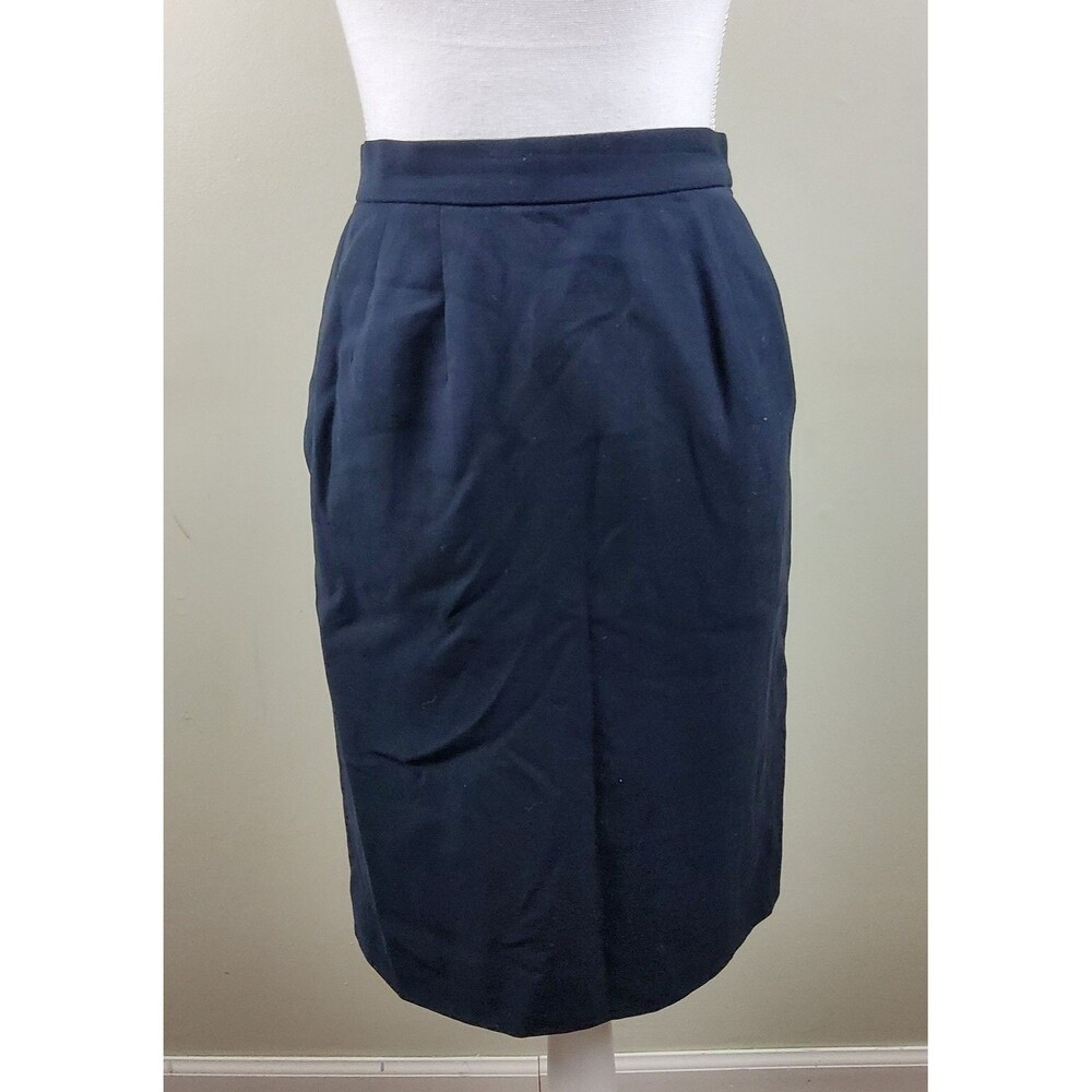 YSL Yves Saint Laurent Pencil Straight Skirt Blue Size S, 24" Waist